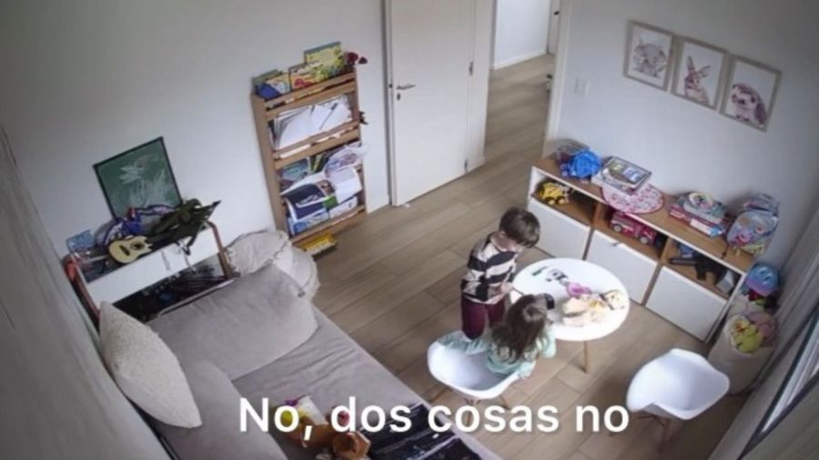 Noelia Marzo y sus hijos, Donatello y Alfonsina