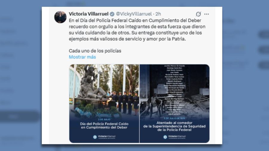 Posteo Victoria Villarruel 02072026