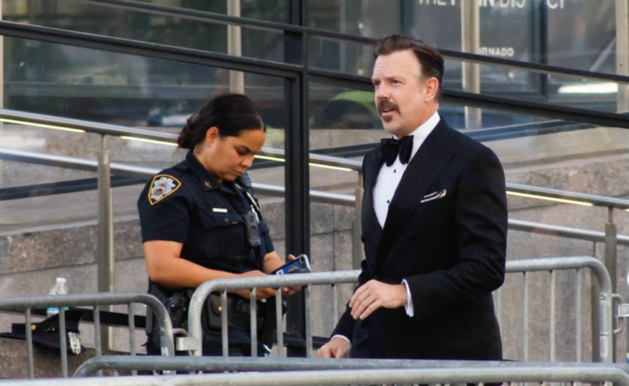 El actor estadounidense Jason Sudeikis llega al Madison Square Garden
