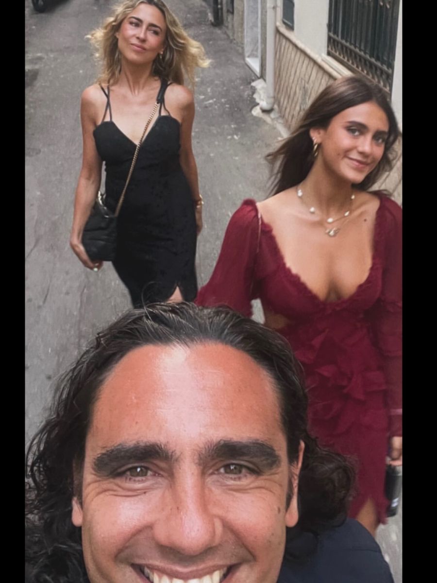 Juan Pablo Sorín junto a su familia