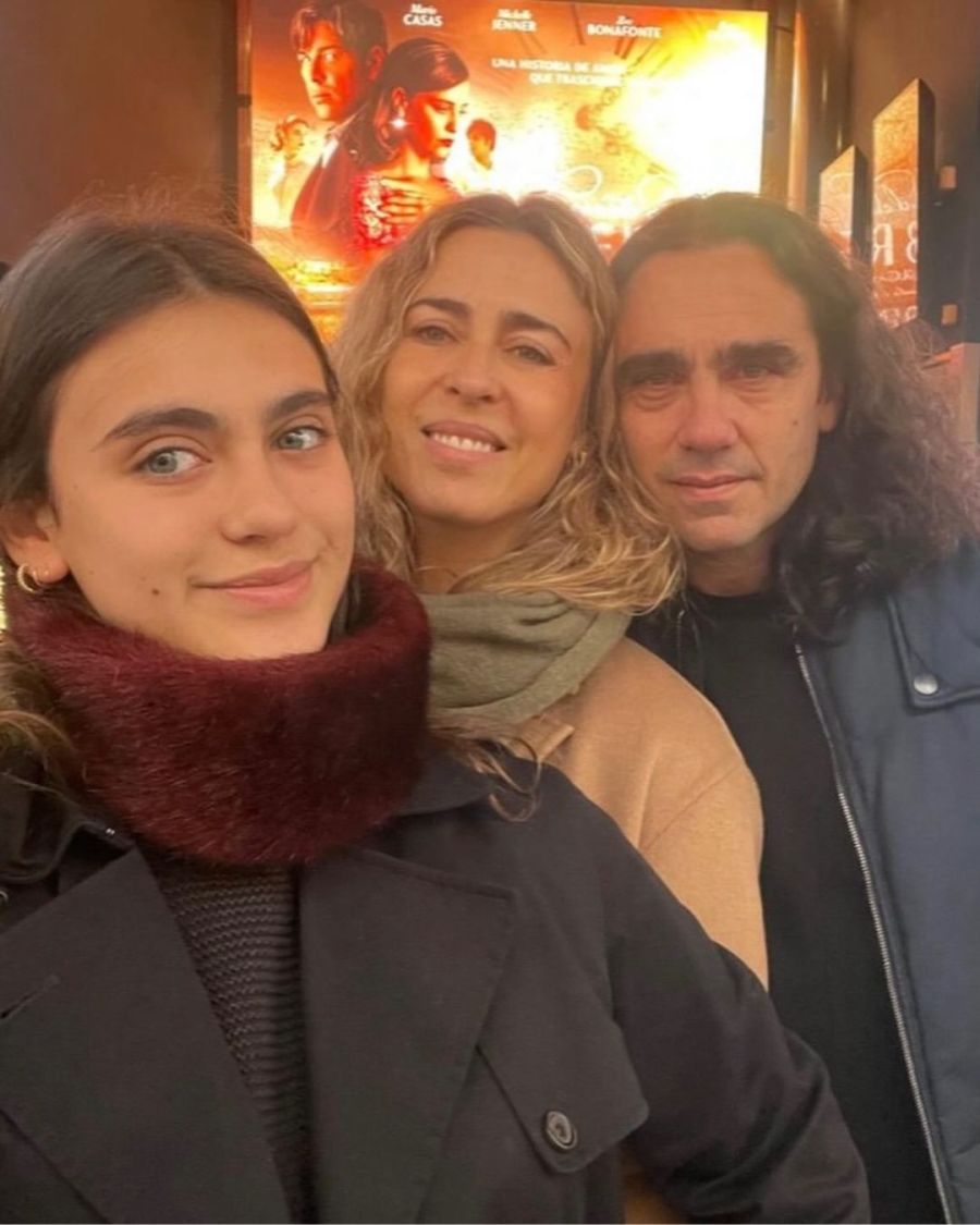 Juan Pablo Sorín junto a su familia