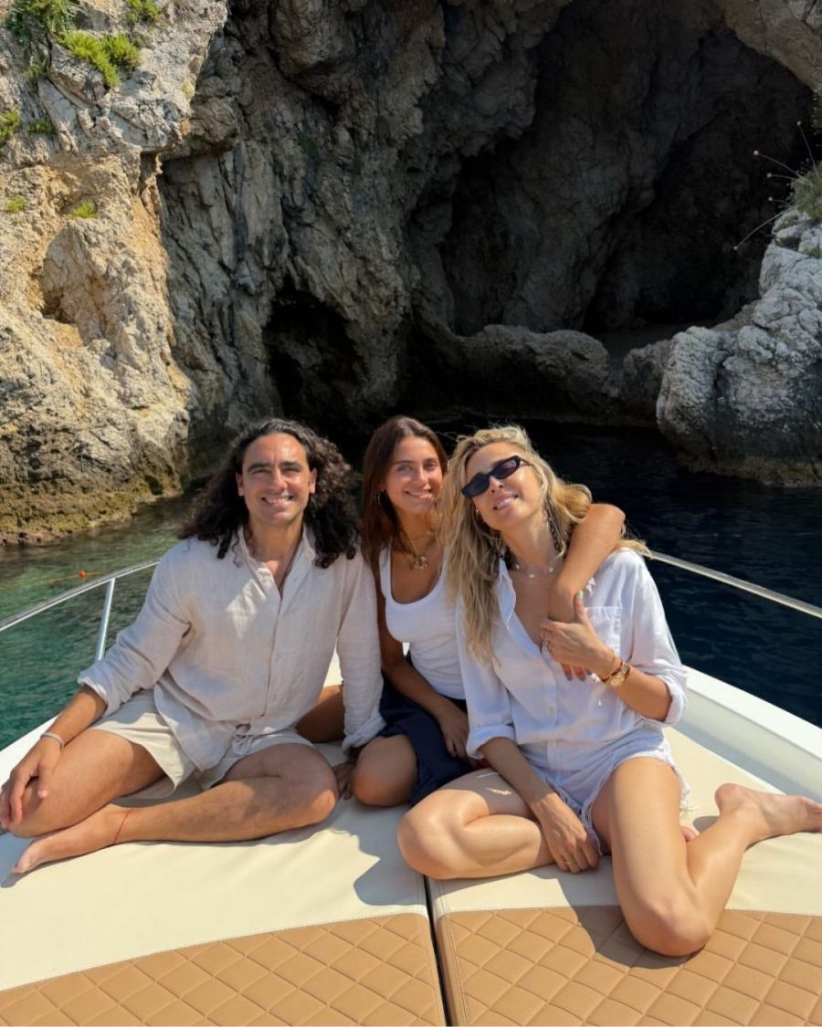 Juan Pablo Sorín junto a su familia