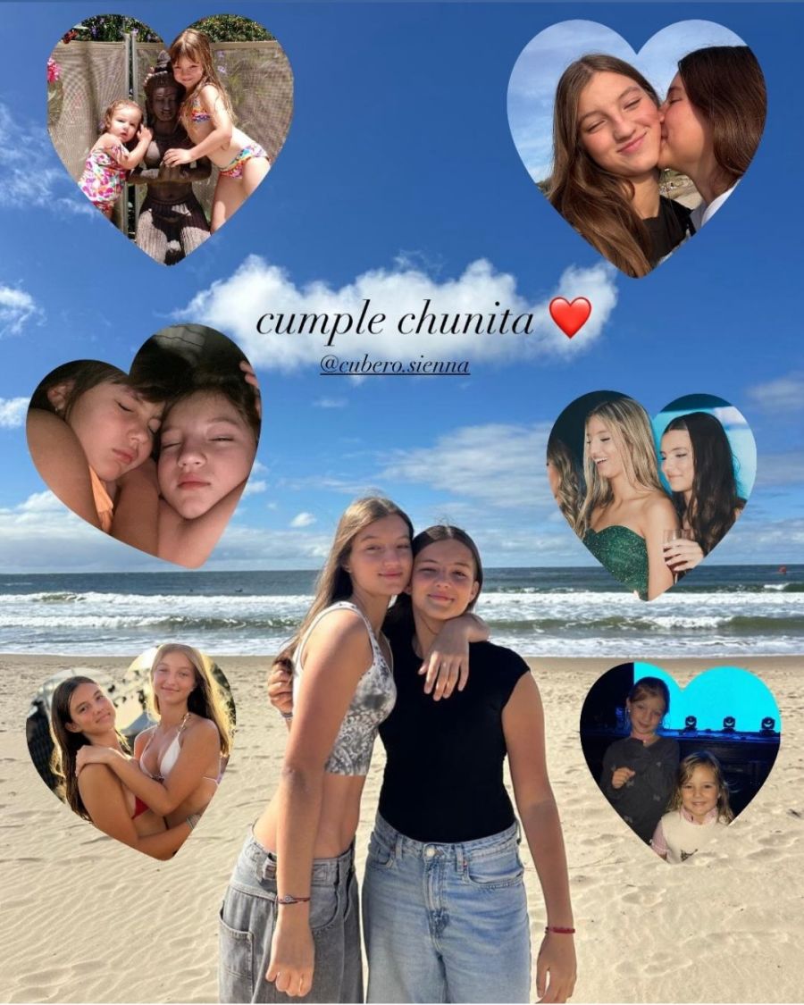 Los saludos de Indiana y Allegra Cubero a su hermana Sienna por su cumpleaños