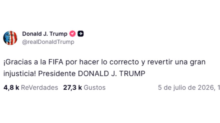 Trump presionó a la FIFA para levantar la sanción a Balogun