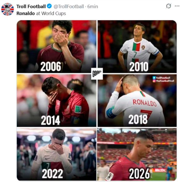 Cristiano Ronaldo quedó eliminado del Mundial 2026