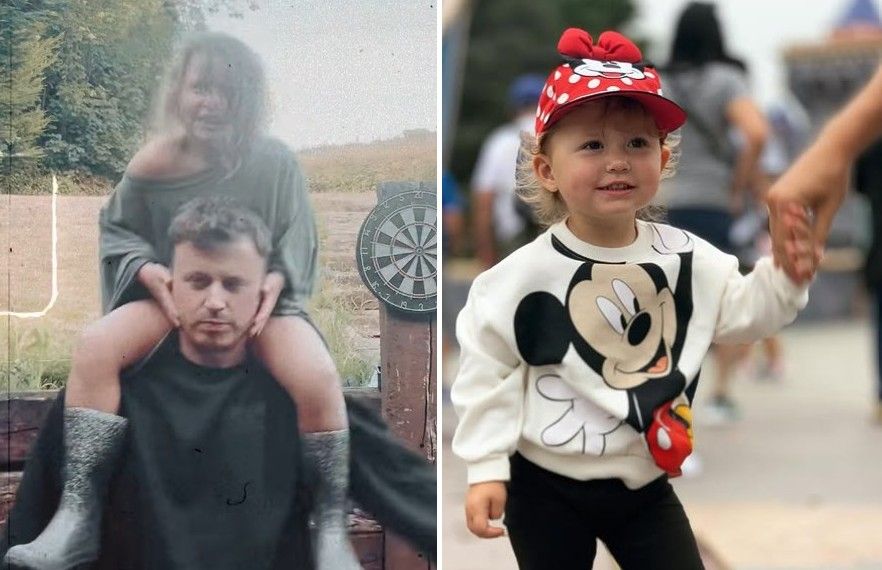 Harlow, la hija de Lauren Bennett, a los 7 y 3 años