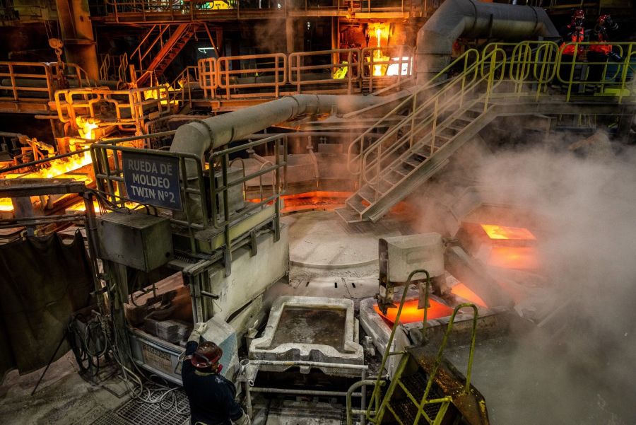 The Codelco El Teniente Mine And Processing Facility As Copper Wavers