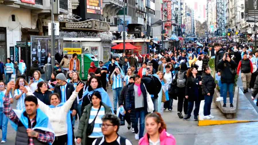 Festejos de Argentina en el Obelisco 07072026