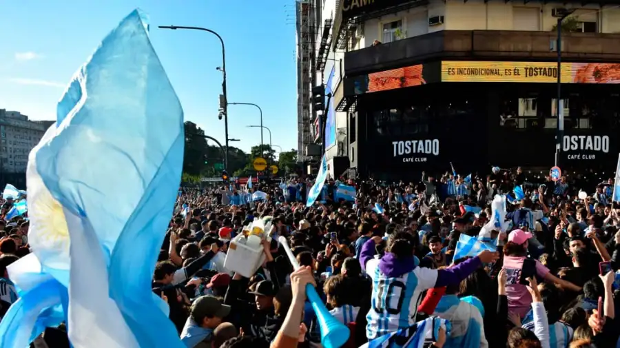 Festejos de Argentina en el Obelisco 07072026