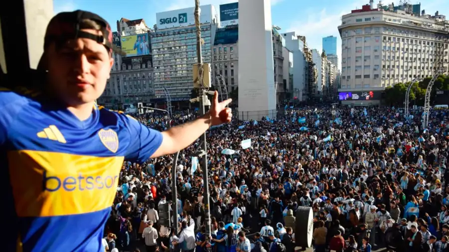 Festejos de Argentina en el Obelisco 07072026