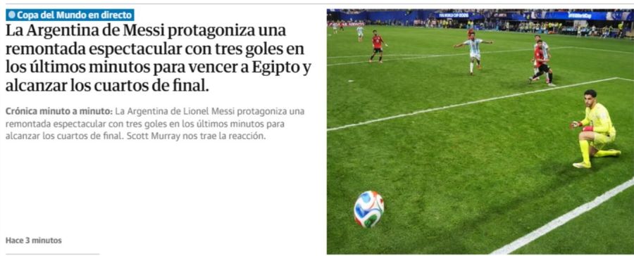 La reacción de los medios al triunfo de Argentina