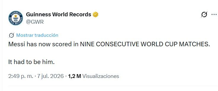 Lionel Messi extiende su récord nuevamente