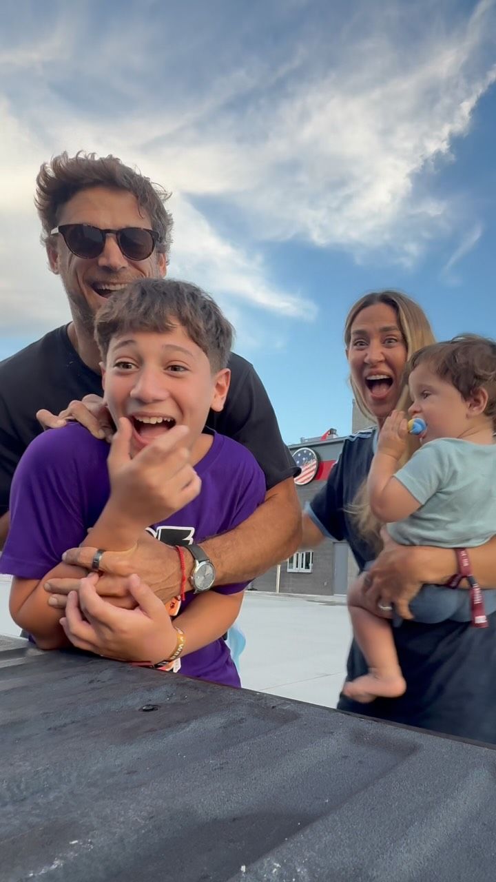 Jimena Barón junto a su familia 