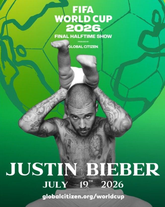 Justin Bieber se presentará en el espectáculo de medio tiempo en la final de la Copa Mundial 2026