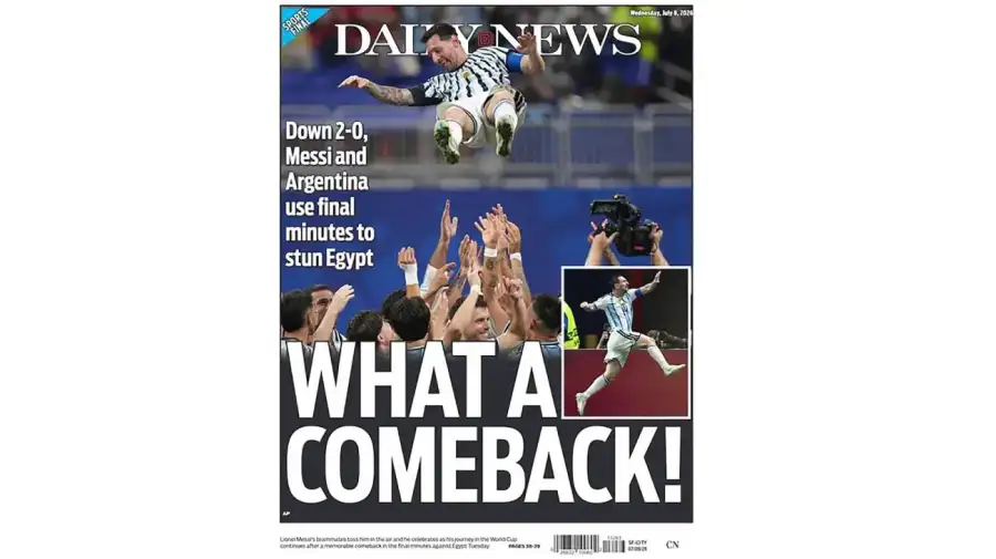Messi en las portadas de los diarios del mundo 08072026