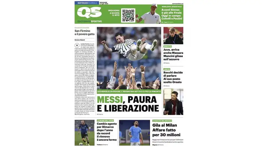 Messi en las portadas de los diarios del mundo 08072026