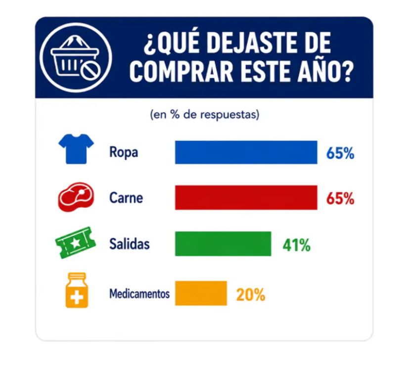Qué dejaron de comprar en el último año
