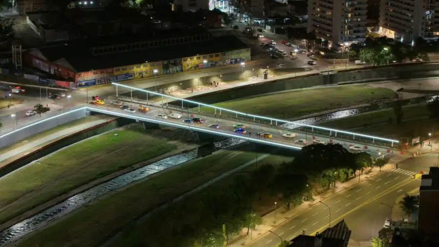 Obra en el Puente Maipú