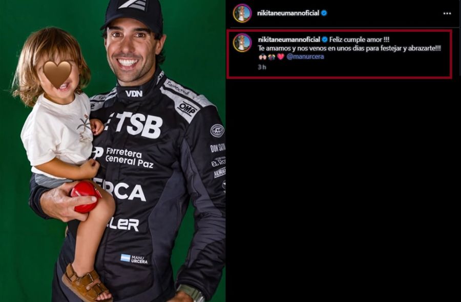 Saludo de Nicole Neumann a Manu Urcera por su cumpleaños