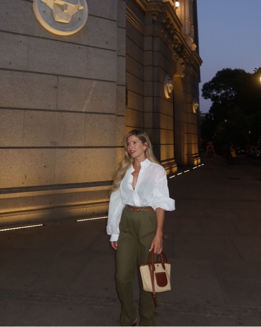 El look mediterráneo de Laurita Fernández en Madrid