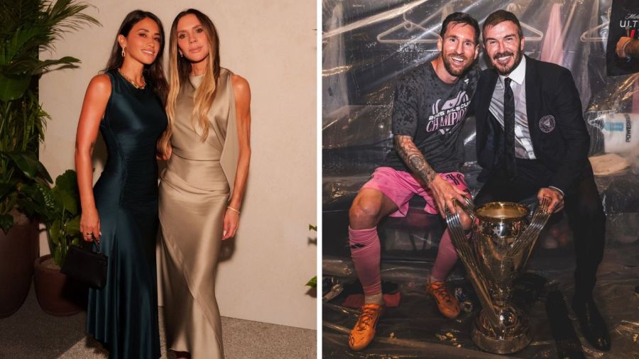 Lionel Messi, Antonela Roccuzzo, Victoria Beckham, David Beckham