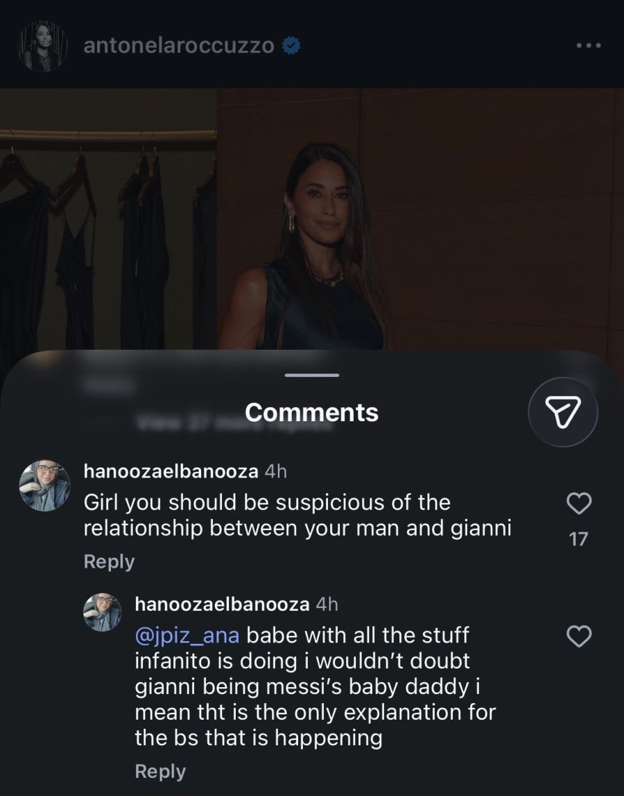 Mensajes contra Antonela Roccuzzo