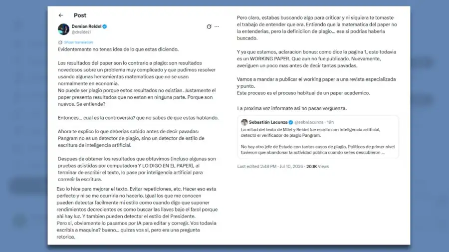 Posteo Demian Reidel 10072026