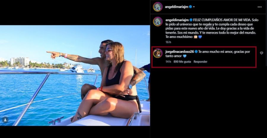 Cumpleaños de Jorgelina Cardoso, la esposa de Ángel Di María