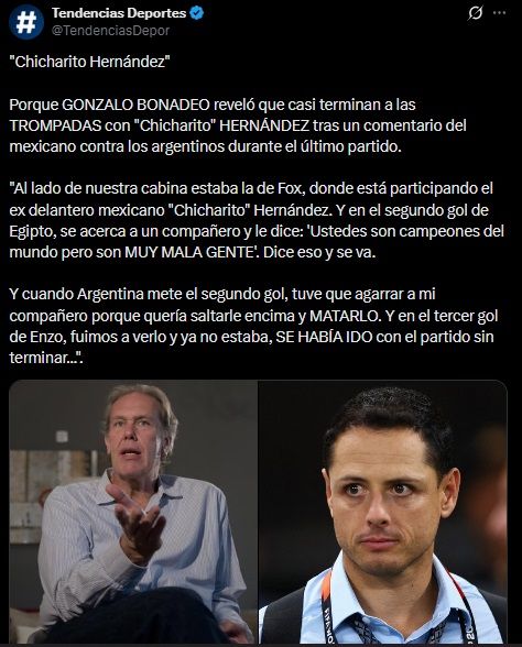 El cruce entre Chicharito Hernández y Gonzalo Bonadeo