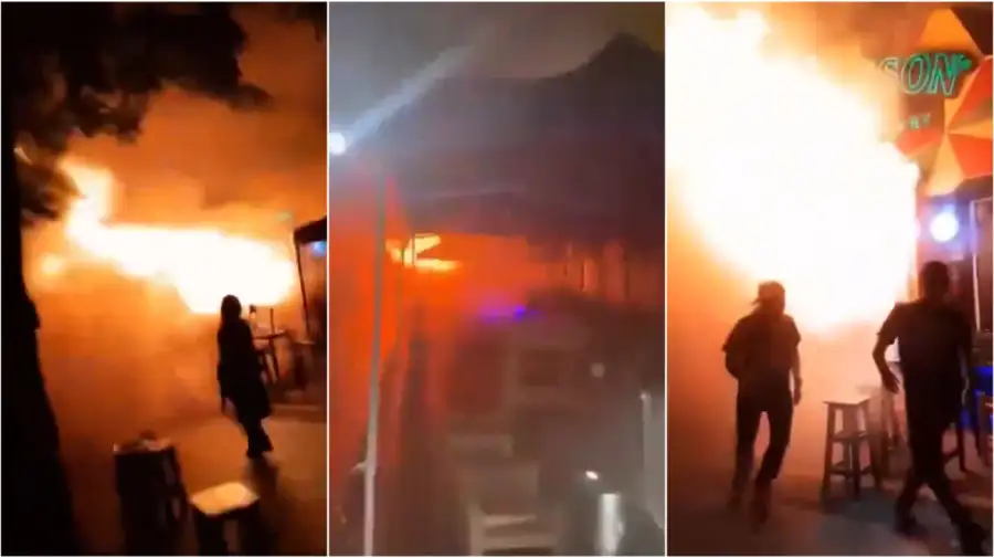 Incendio de un bar de Bangkok