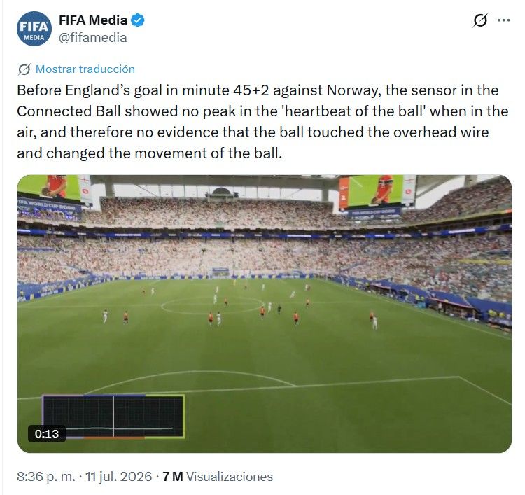 Respuesta de la FIFA a la polémica por el empate de Inglaterra ante Noruega