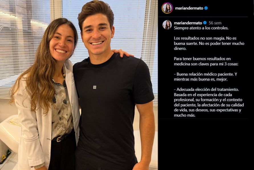 Tratamiento dermatológico de Julián Álvarez