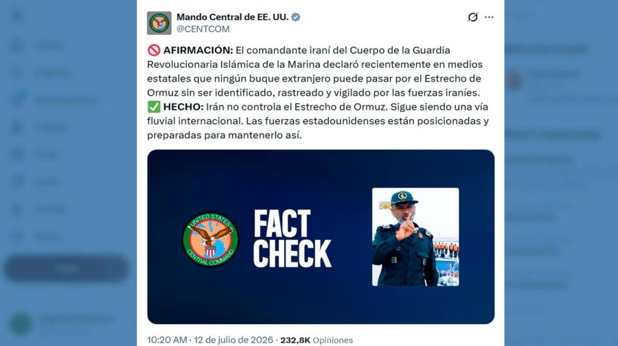 X Mando Central de EE. UU. 12072026