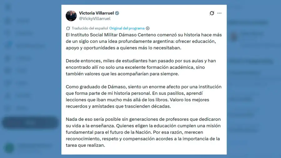 X Victoria Villarruel 12072026