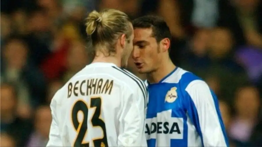 El histórico cruce de Lionel Scaloni con David Beckham