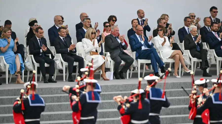 Macron en el desfile militar anual del Día de la Bastilla 14072026