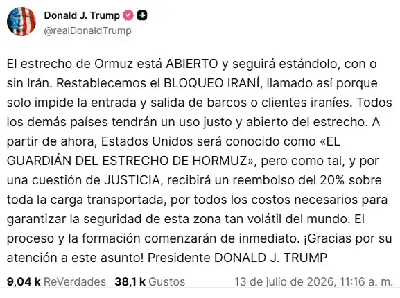 Posteo Trump 14072026