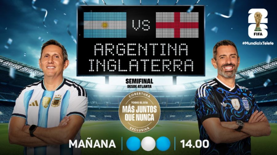 Programacion de Telefe para Argentina e Inglaterra