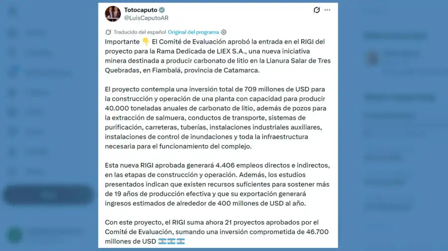 X Luis Caputo 14072026