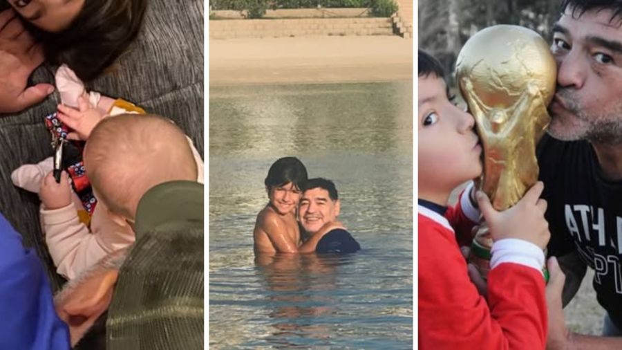 Las emotivas fotos que compartió Gianinna Maradona con Diego antes del duelo de Argentina contra Inglaterra