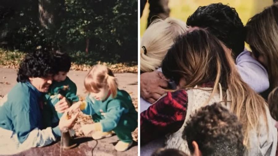 Las emotivas fotos que compartió Gianinna Maradona con Diego antes del duelo de Argentina contra Inglaterra