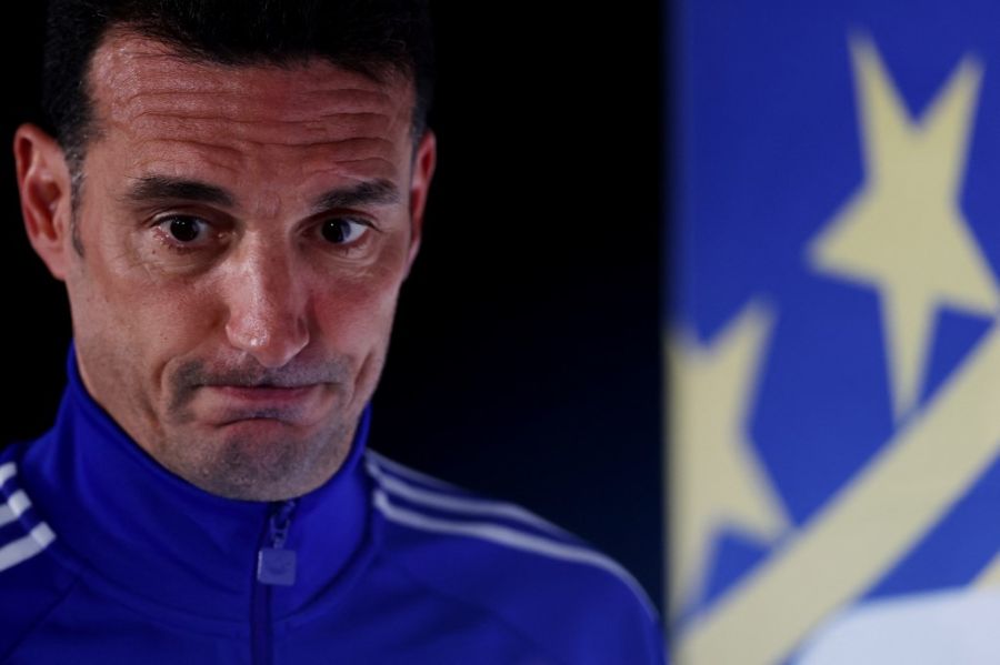 Lionel Scaloni en conferencia de prensa