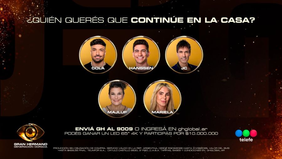 Los nominados de Gran Hermano Generación Dorada en la gala del miércoles 15 de julio