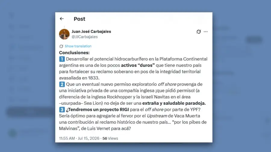Posteo Juan José Carbajales 15072026