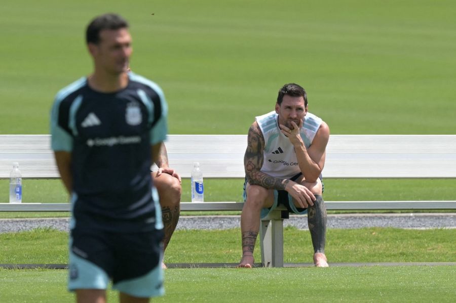 Entrenamiento de Argentina tras eliminar a Inglaterra