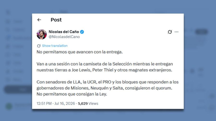 Posteo Nicolas del Caño 16072026