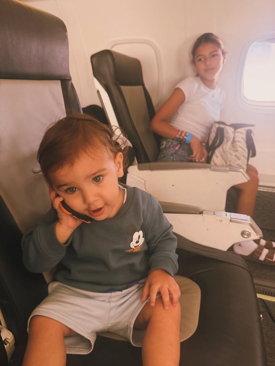 Camila Galante y sus hijos