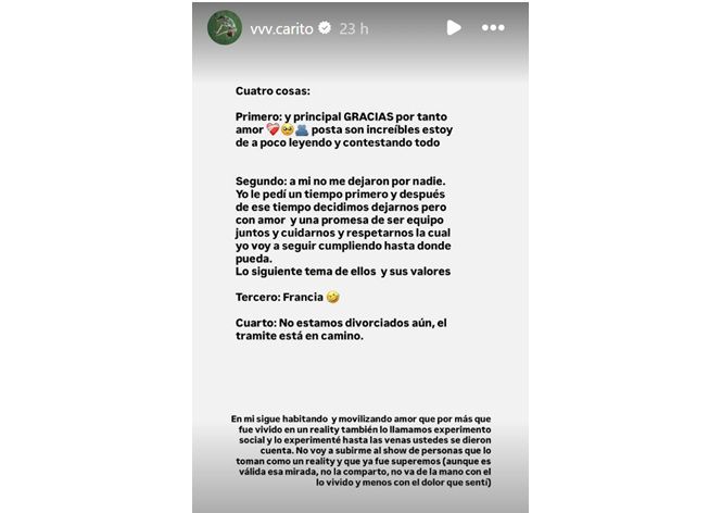 El descargo de Carolina de Love Is Blind