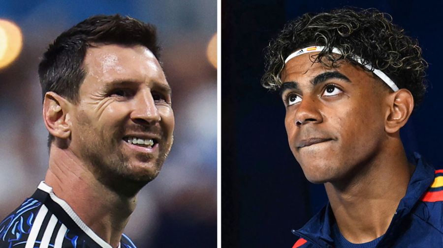 Lionel Messi y Lamine Yamal