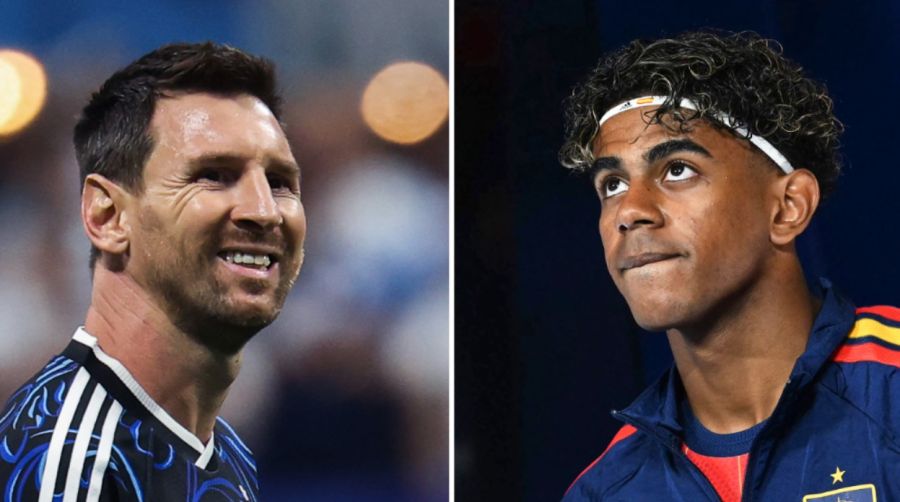 Lionel Messi y Lamine Yamal